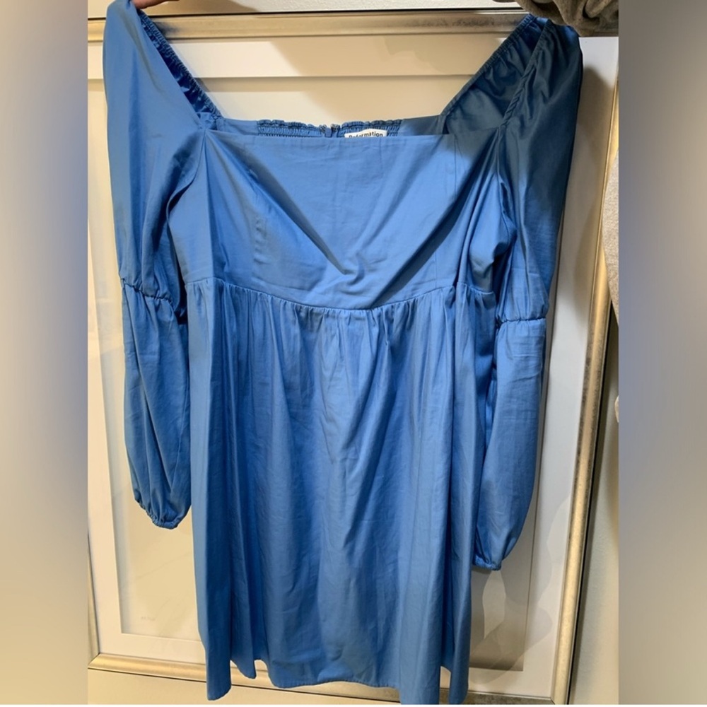 Reformation Michaela dress Es size 18 color Azure